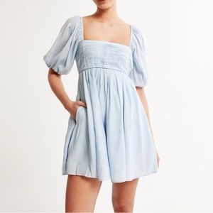 Emerson Ruched Puff Sleeve Mini Dress XS
